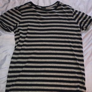 Grey and navy blue tee